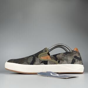OluKai Lae'Ahi Pa'i Men Size 8.5 Husk Ke Au Camo Casual Slip On Shoes Casual NEW